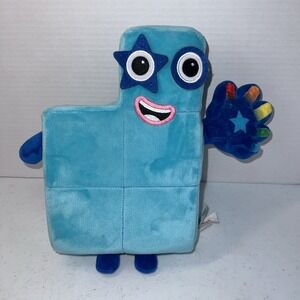 hand2mind Numberblocks Five Plush Toy Lights Up Singing Talking Blue 2023 10"